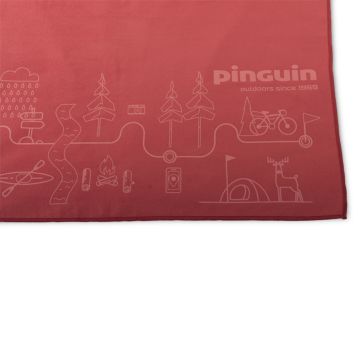 Ręcznik szybkoschnący Pinguin Micro Towel S Mapa 40x40 red